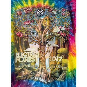 Electric Forest 2017 Concert Rainbow T-shirt Small